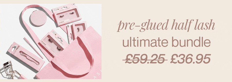 Pre-glued half lash ultimate bundle, worth £59.25, only £36.95