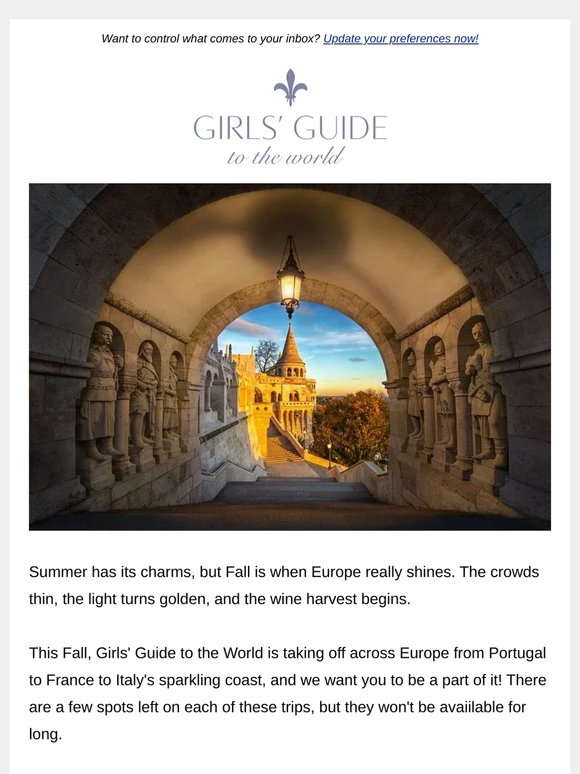 This Fall, Take on Europe