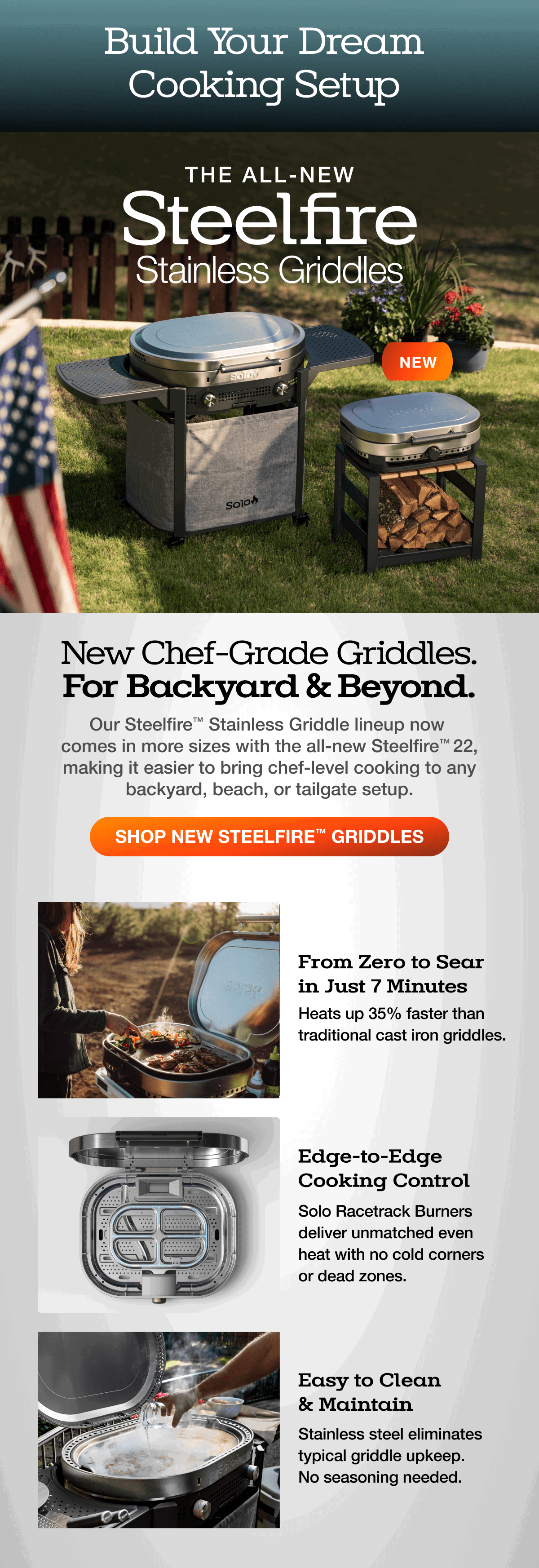 Steelfire 22 Stainless Griddle