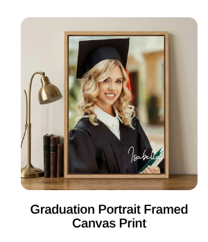 Graduation Portrait Framed Canvas Print