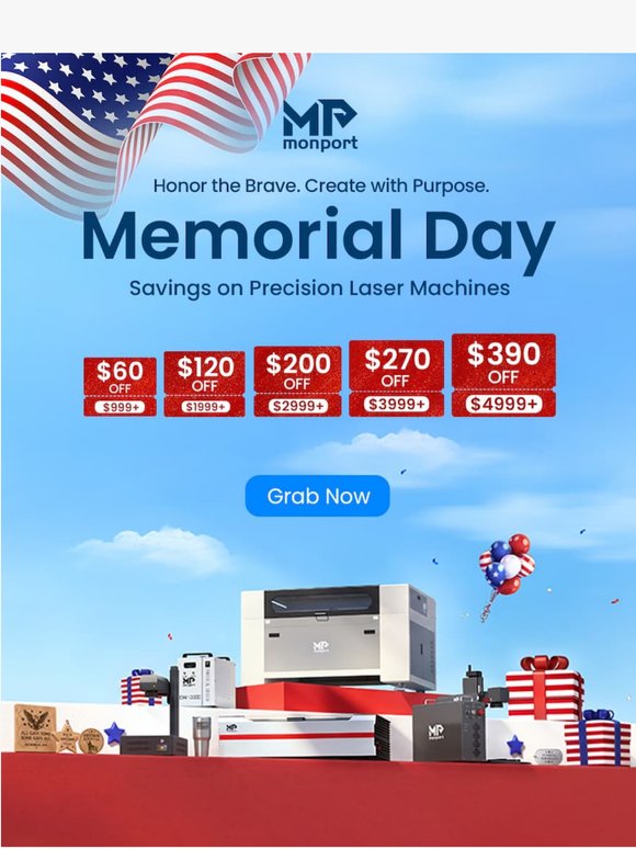 Memorial Day Sale: Special Priced Items + Free Gifts Up to 60% Off!