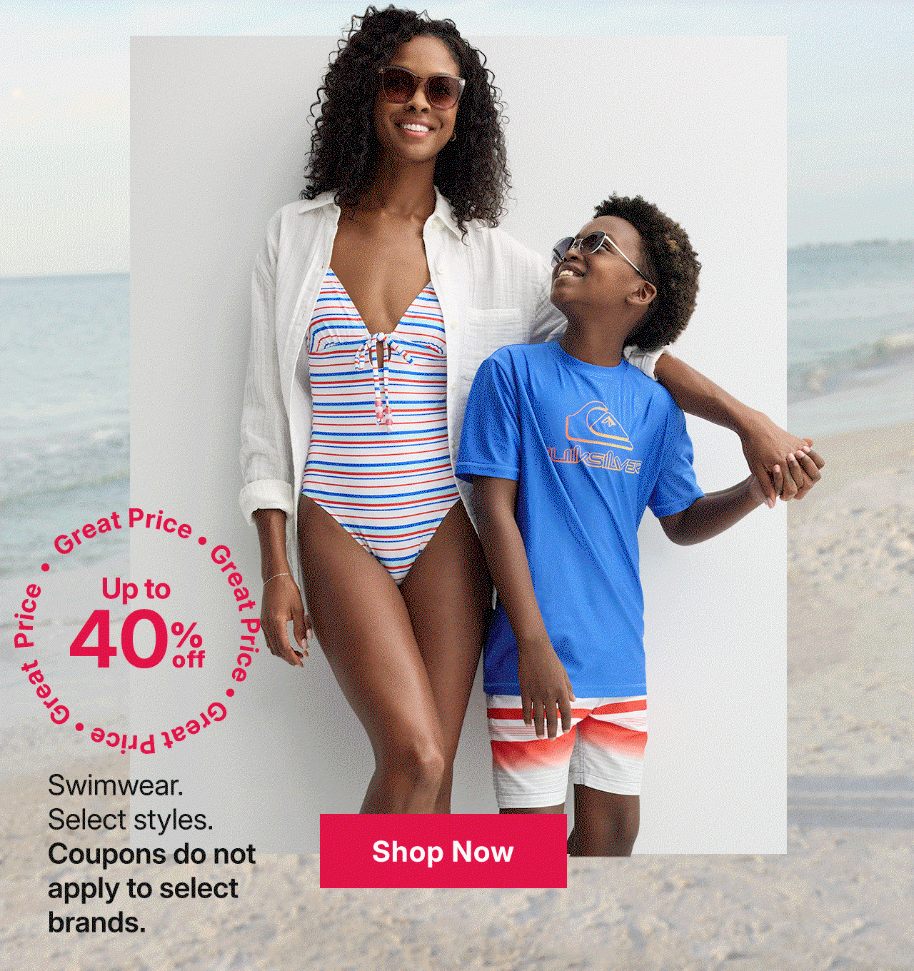 up to 40% off swimwear