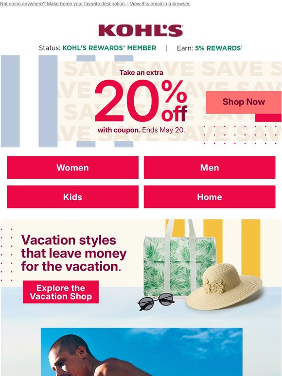 Getaway styles + an extra 20% off? Get packing 🧳