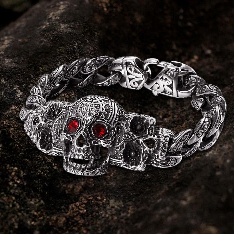 Image of Vintage Skull Stainless Steel Bracelet