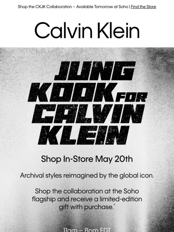 Jung Kook for Calvin Klein – Coming Tomorrow at Soho