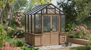 Brown Wood Greenhouse