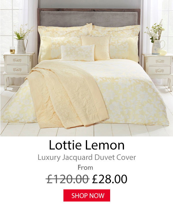 Lottie Lemon Luxury Cotton Rich Jacquard Duvet Cover
