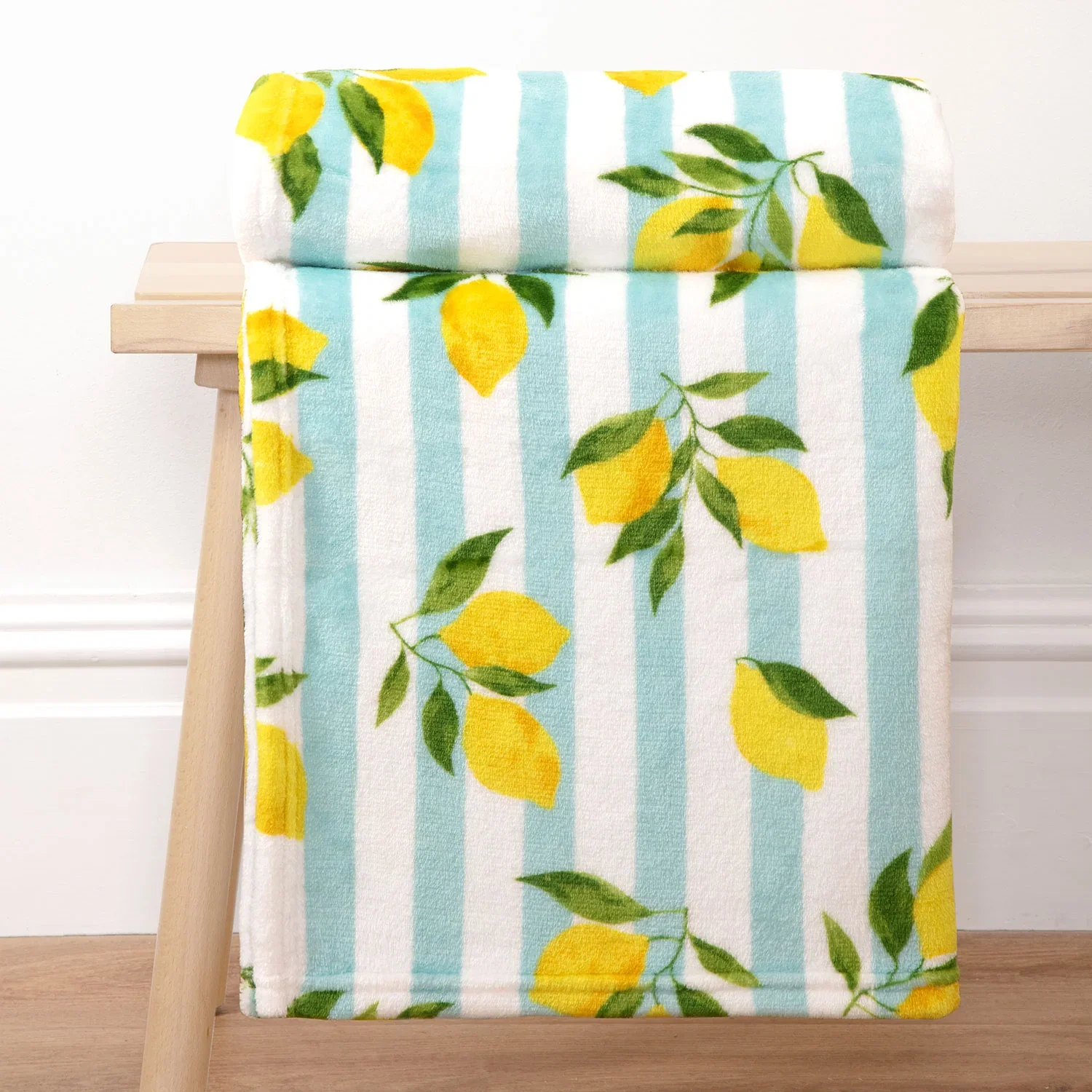 Image of Summer Lemons Fleece Throw