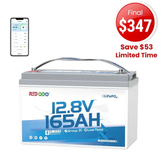 ⚡【Sale-Final $376】Redodo 12V 165Ah Group 31 Bluetooth Lithium Battery | For RV, Marine, Solar Home