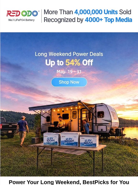 🔥Up to 54% Off— Long Weekend Sale Start Now —Reliable Power For the Most Important Moments!