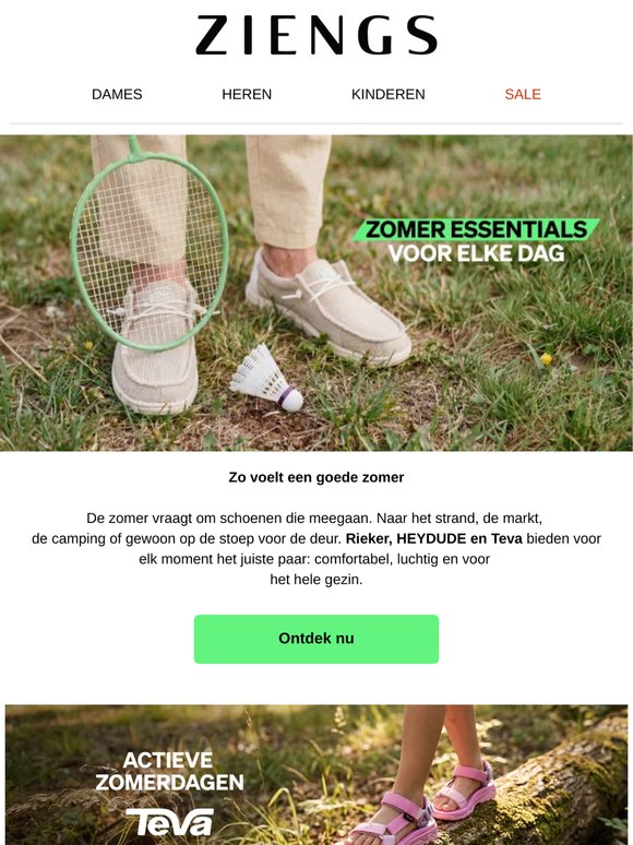 Zomer essentials van Rieker, Teva én HEYDUDE