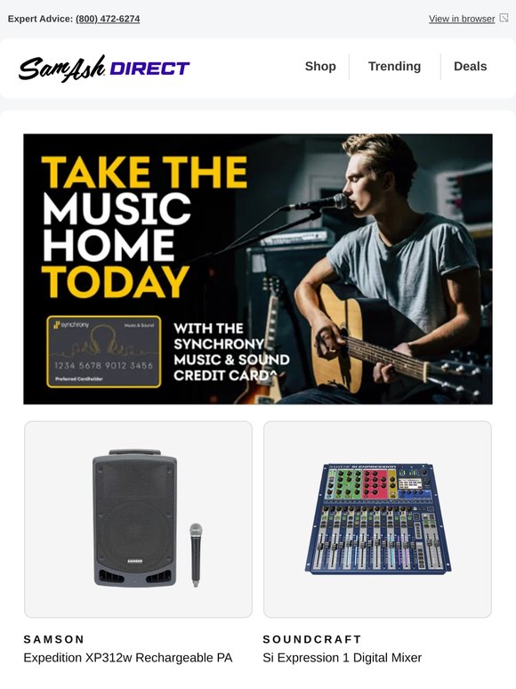 Get your live sound gear with 36 months of no interest financing!
