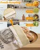 2 Pack Beeswax Bread Bags for Sourdough,Reusable Organic Linen Beeswax Bread Bag for Homemade Sourdough Food Storage Cloth Bag