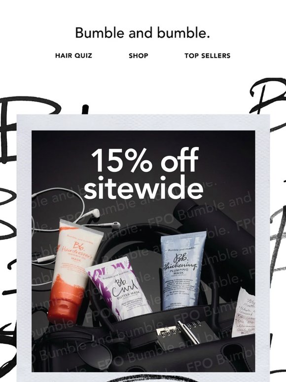 15% off everything + a free mask is ending soon.