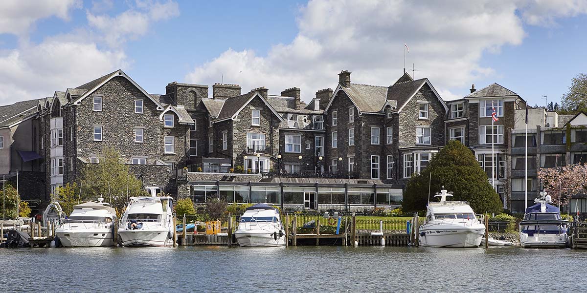 Old England exterior shot on Lake Windermere