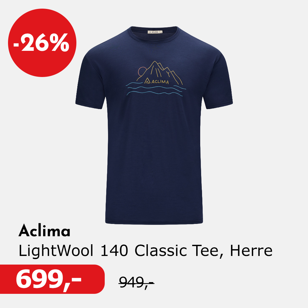 Aclima LightWool 140 Classic Tee Sunset Herre