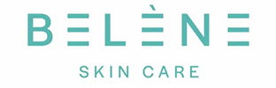 Belène Skin Care logo, teal minimal wordmark for a skincare brand