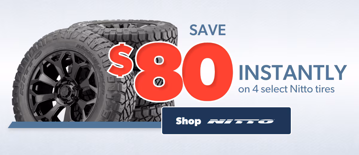 Memorial Day Savings: Buy 4 Select Nitto Tires, Save $80 Instantly