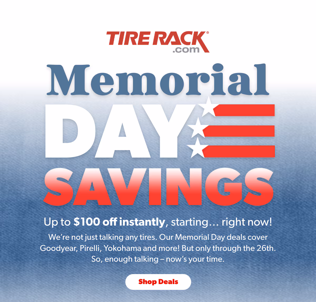 Tire Rack Memorial Day Savings