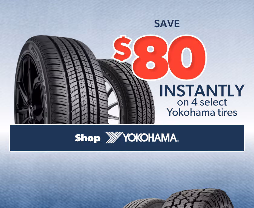 Memorial Day Savings: Buy 4 Select Yokohama Tires, Save $80 Instantly