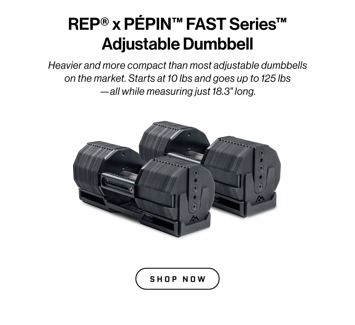 REP® x PÉPIN™ FAST Series™ Adjustable Dumbbells