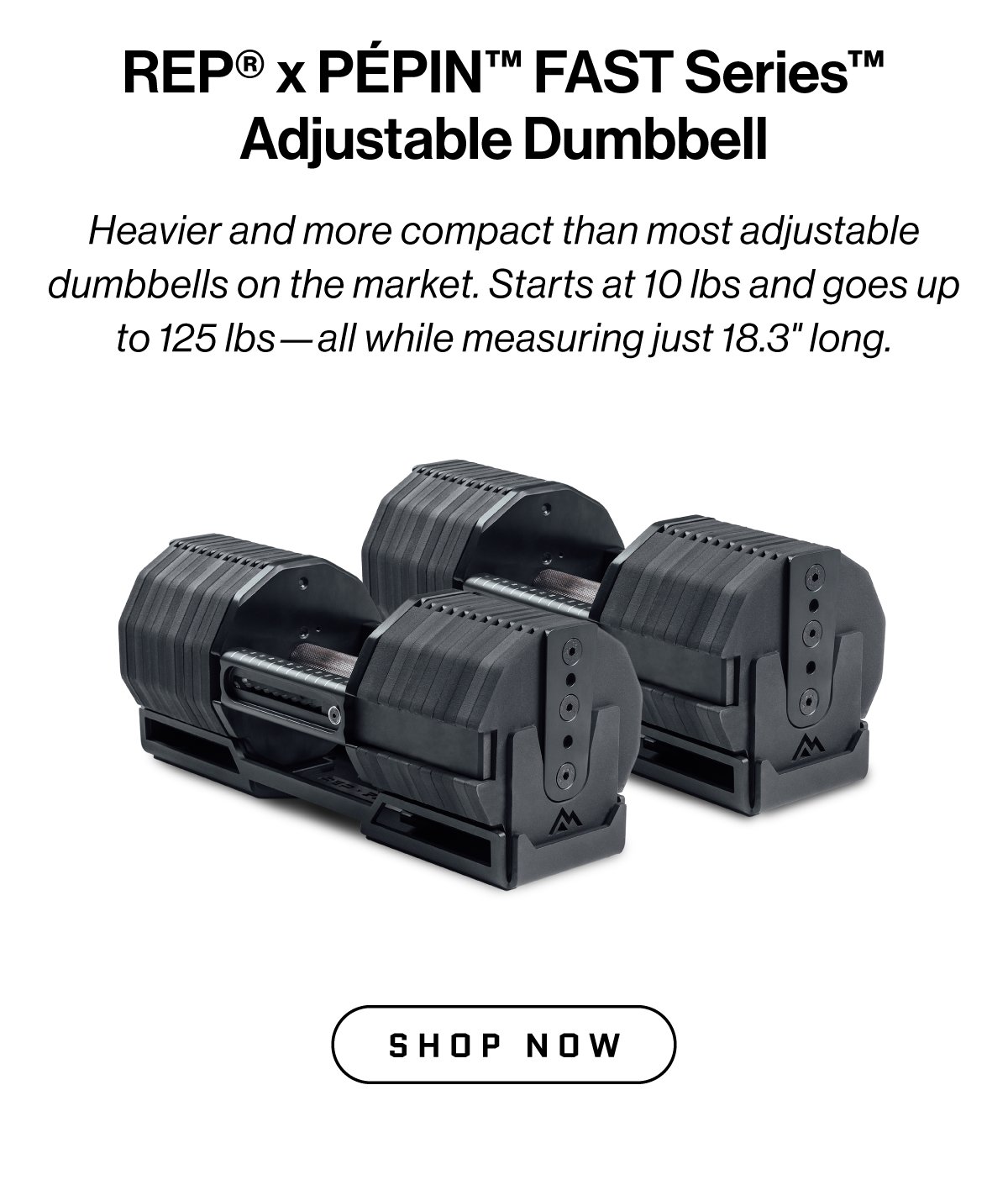REP® x PÉPIN™ FAST Series™ Adjustable Dumbbells