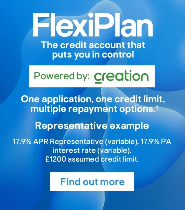 FlexiPlan - The credit account that puts you in control† - Find out more