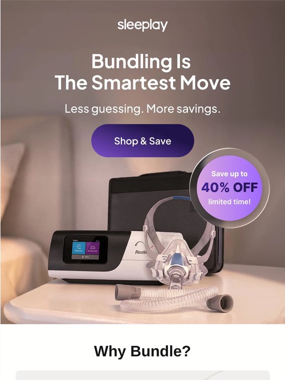 The smartest way to buy a CPAP? bundle it.
