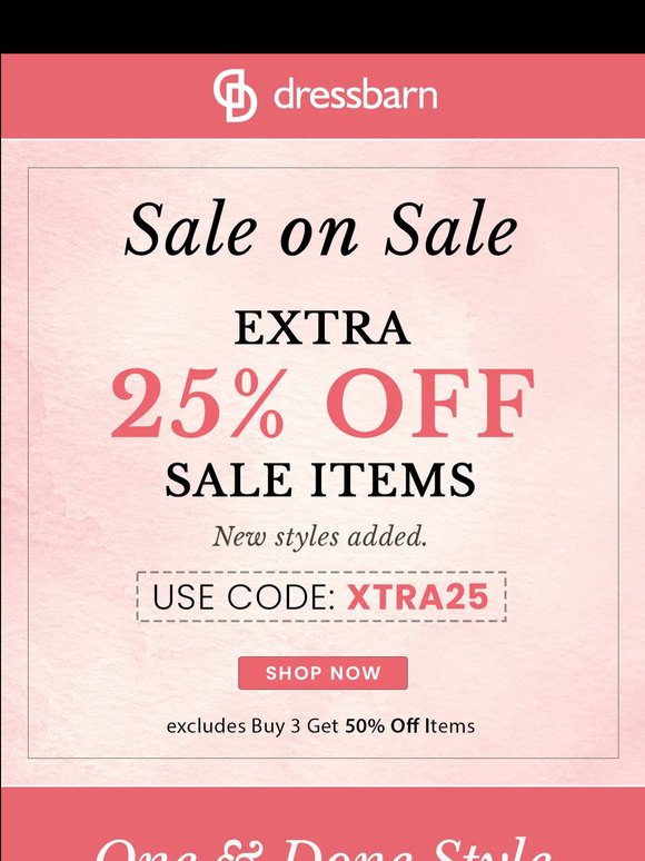 ONE & DONE STYLE. JUMPSUITS EXTRA 25% OFF.