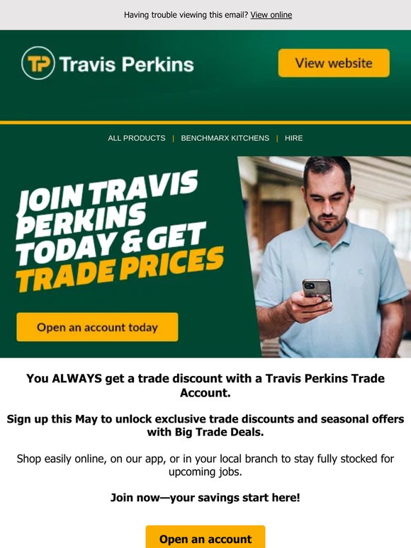Open an account & get exclusive trade deals!