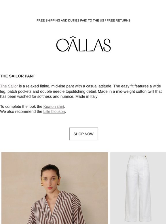 Casual attitude. New Sailor pant for SS26