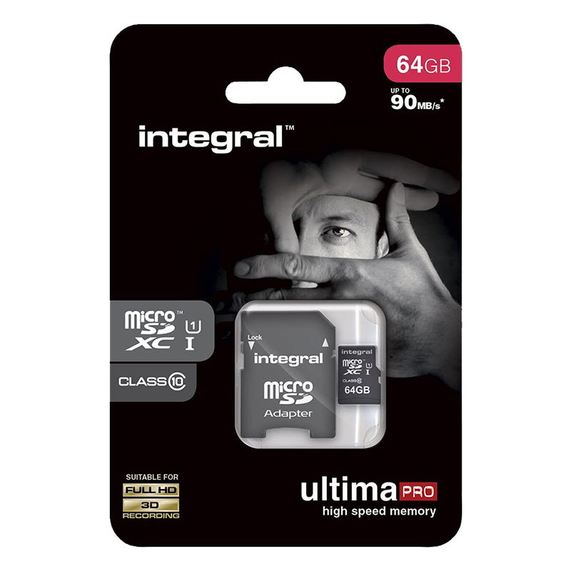 Integral Micro SD Memory Card UltimaPro SDHC/XC 90MB CLASS 10 UHS-I 64GB - £16.49 delivered