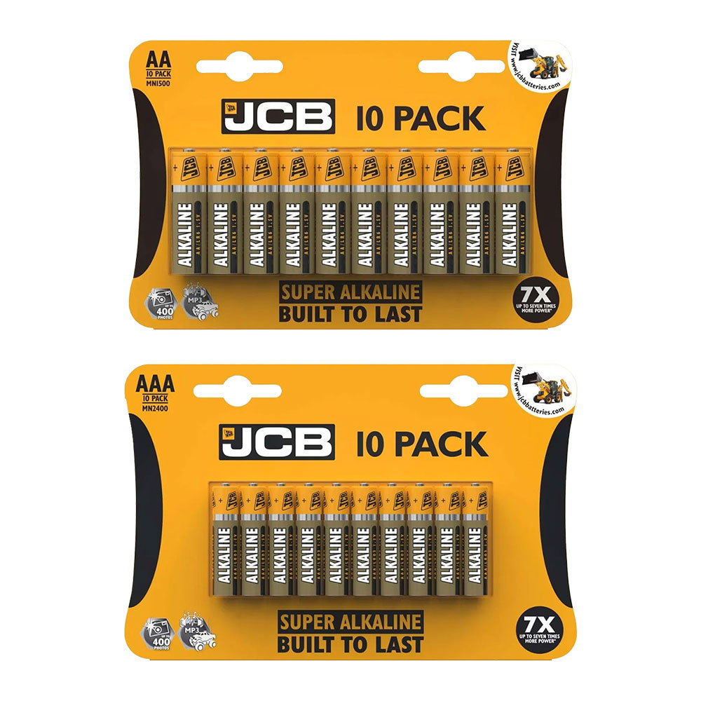 JCB AA / AAA Super Alkaline Batteries - Pack of 10 - From £4.99 delivered