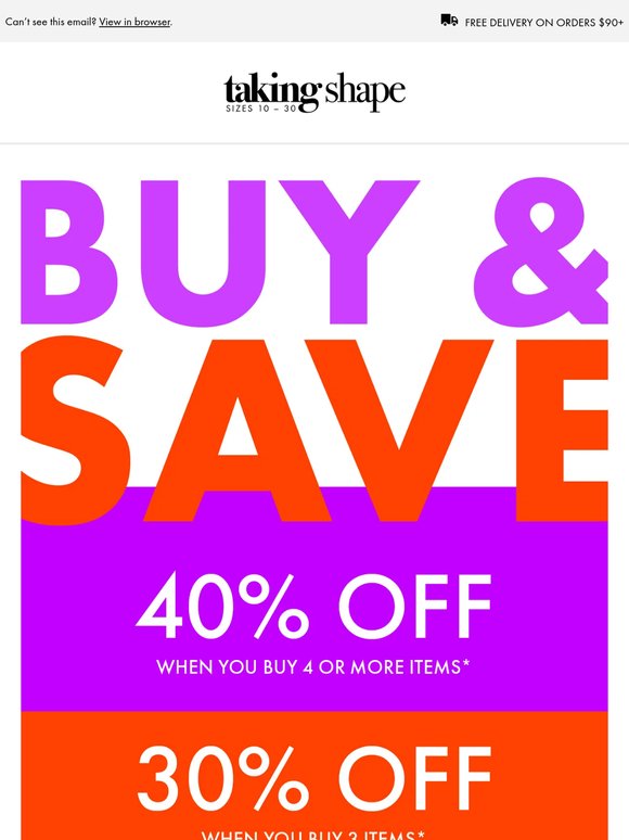 Buy & Save Up to 40% Off - Now On!