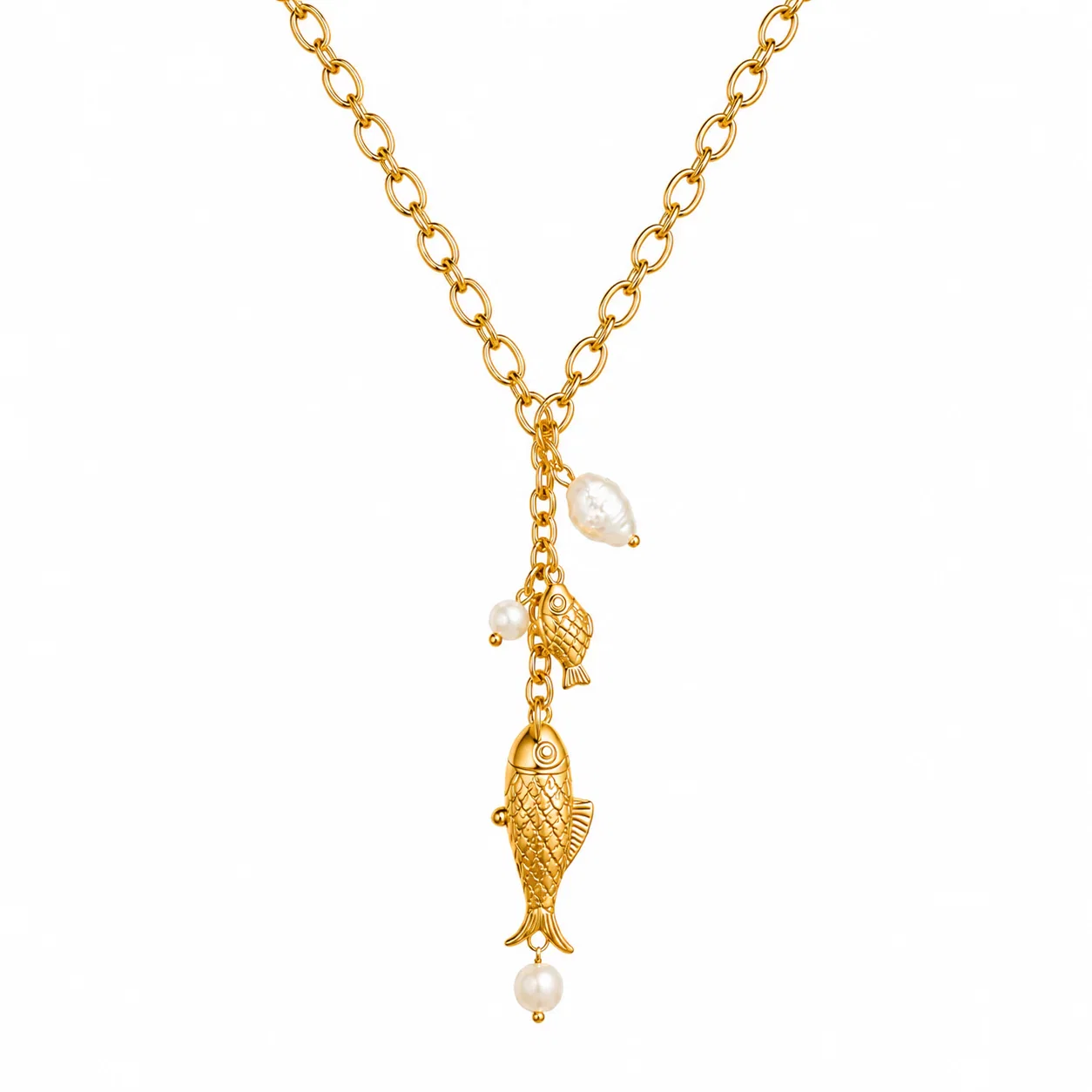 Image of Amity Fish Lariat Necklace