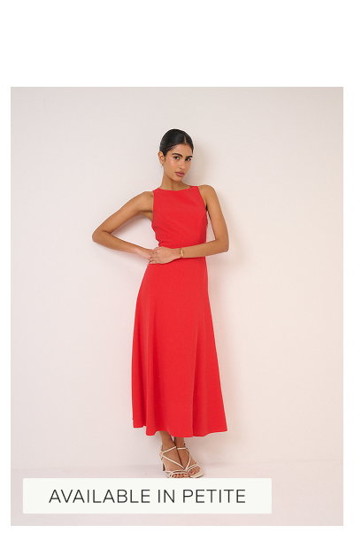 Red Reign Midi Dress 