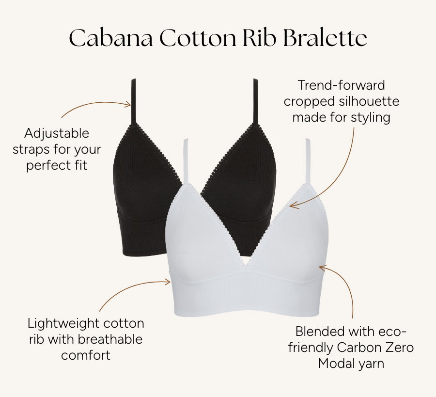Cabana Cottom Rib Bralette
