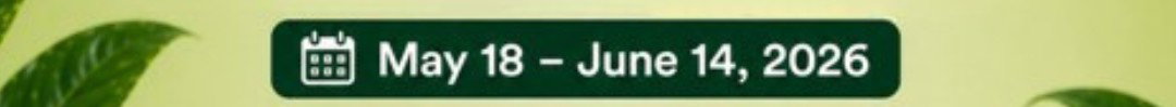 sale date: May 18 - June 14, 2026