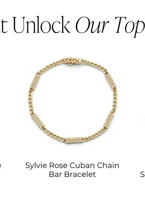 Sylvie Rose Cuban Chain Bar Bracelet