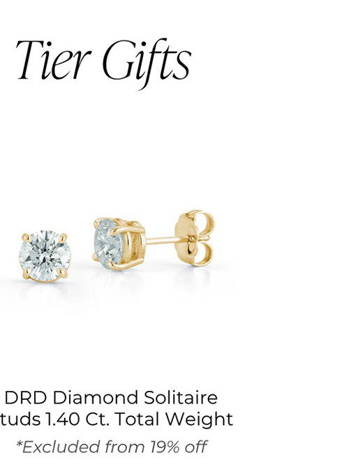 DRD Diamond Solitaire Studs 1.40 Ct. Total Weight