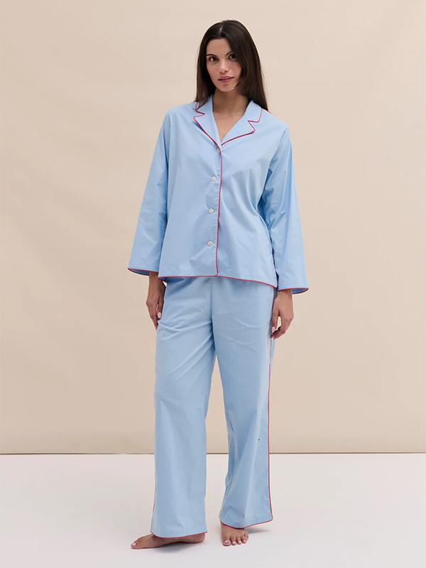 402 Long Pyjama Set Blue