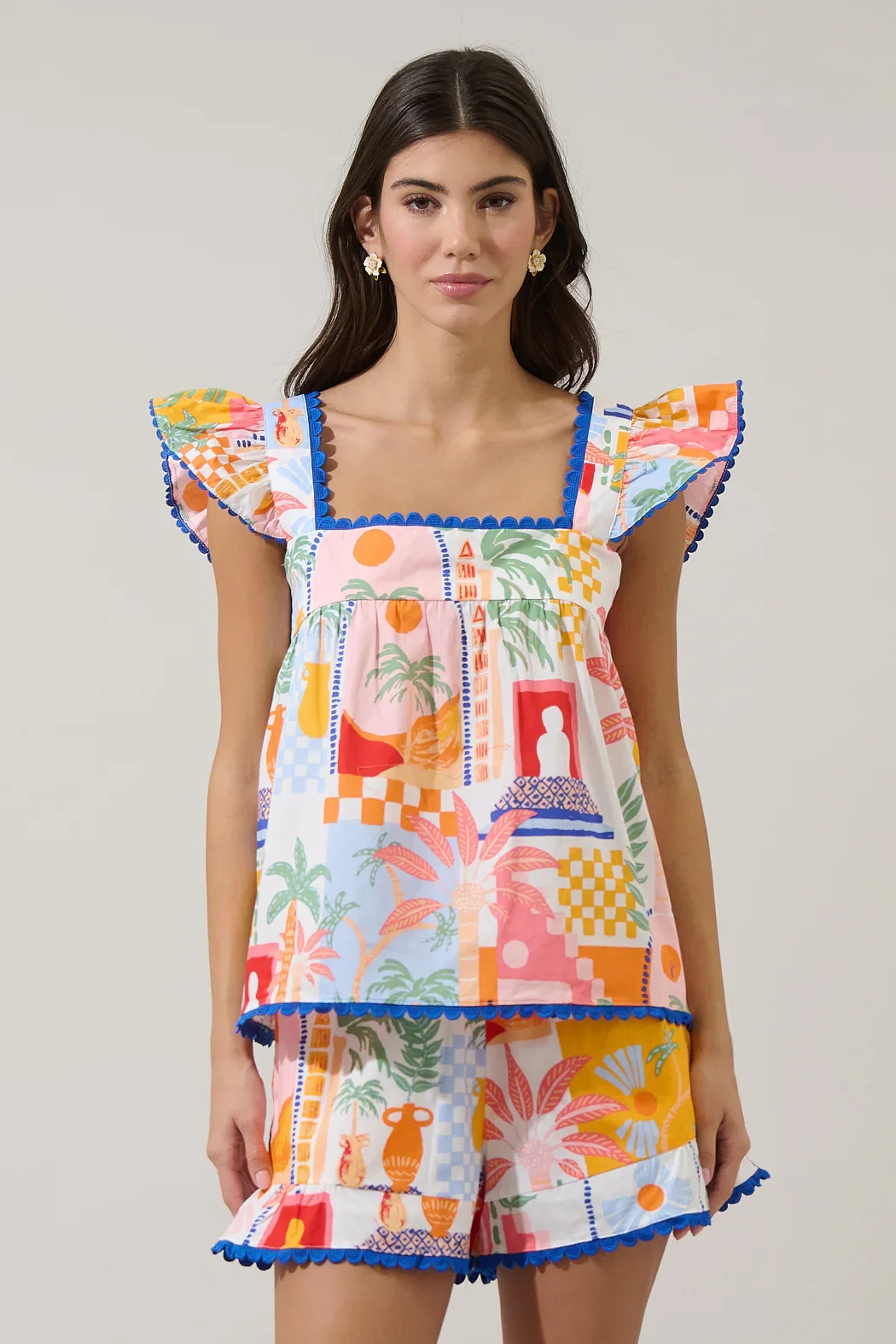 Image of Petrolia Town Ada Ruffle Top