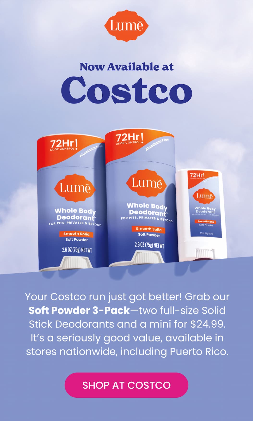 Now Available at Costco: Soft Powder 3-Pack ($24.99) | Shop At Costco