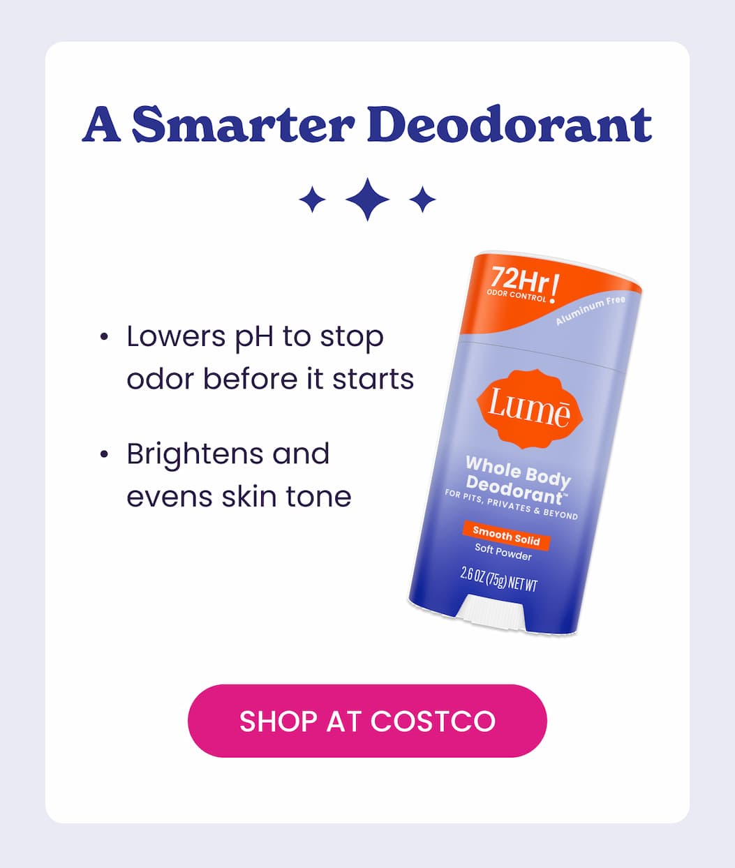 Lume: A Smarter Deodorant | Shop At Costco