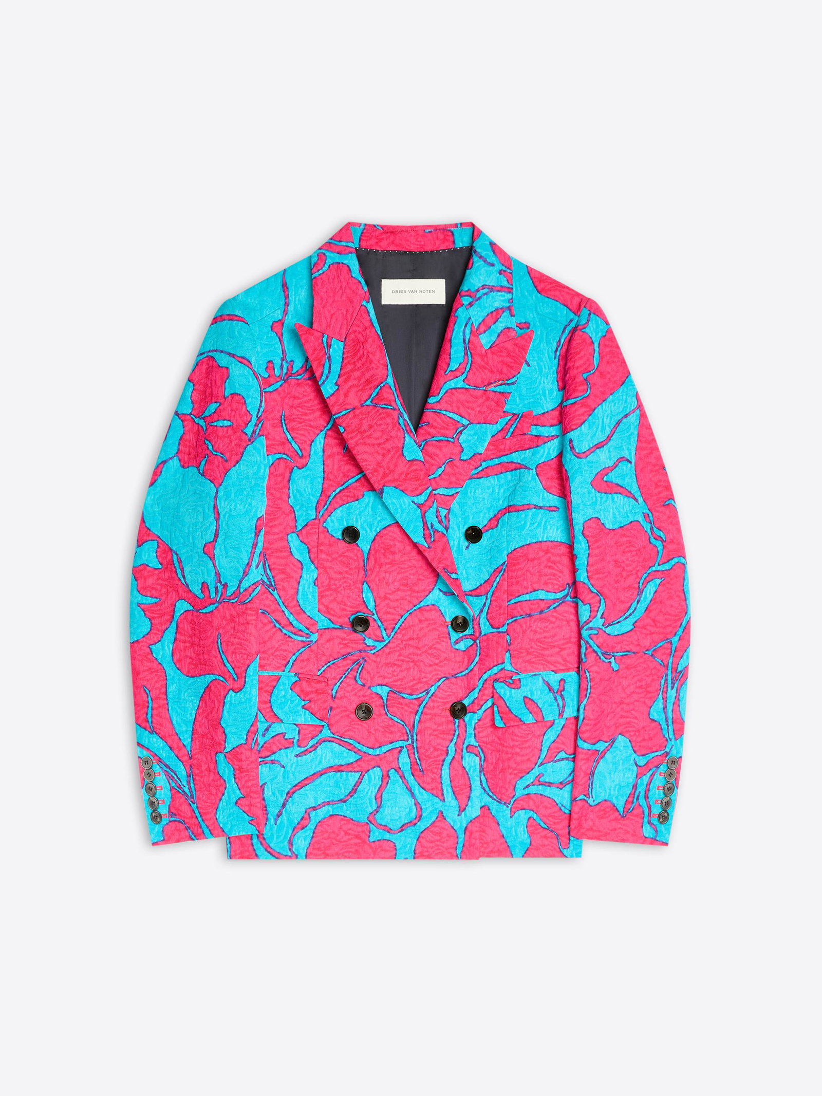 Double breasted jacquard blazer - Dries Van Noten