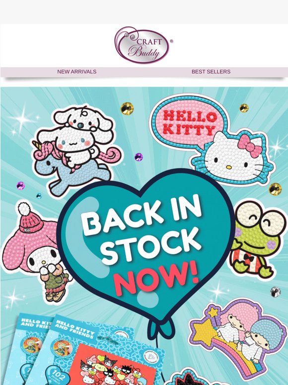 NEW STOCK! Hello Kitty Crystal Art® Stickers