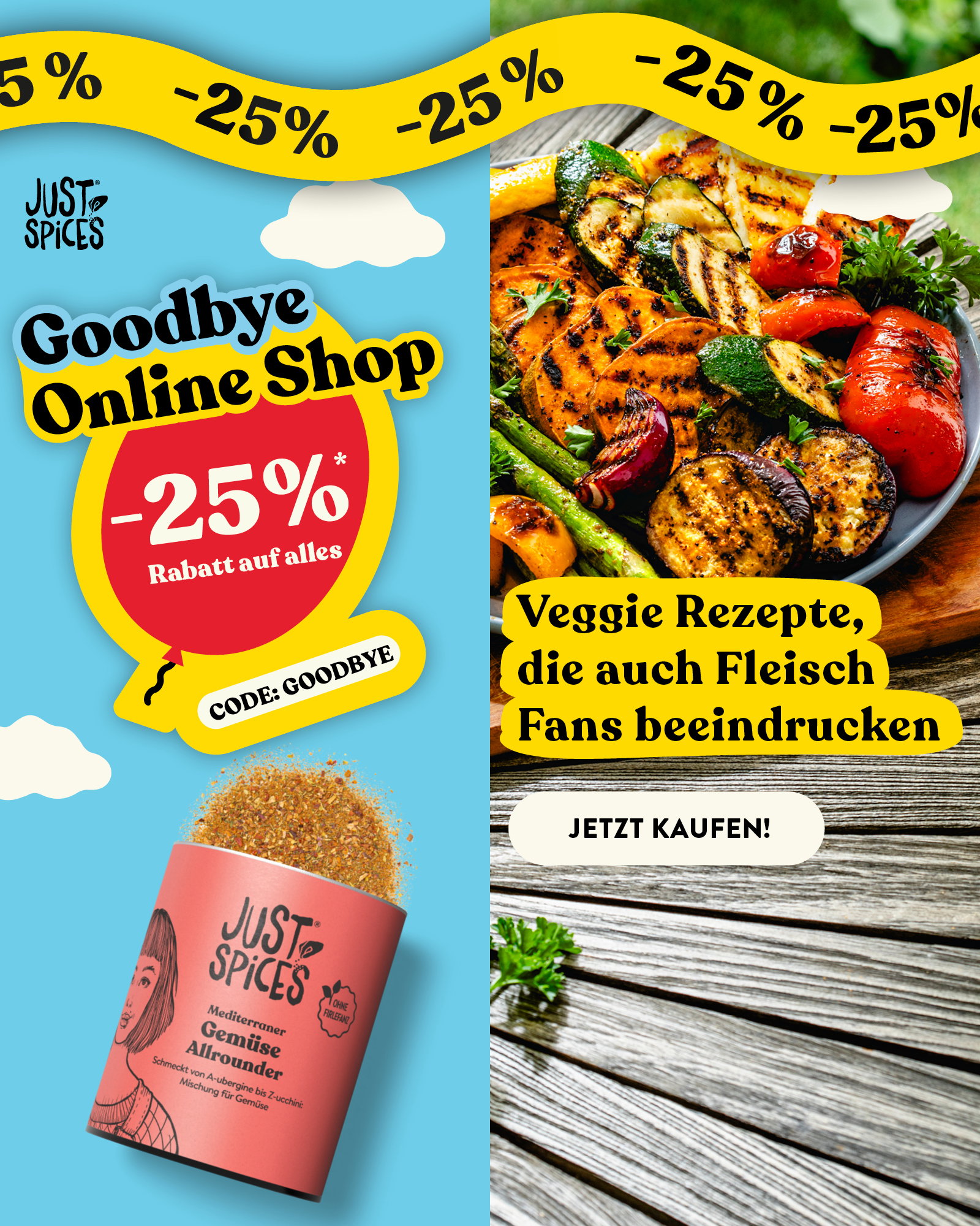 Goodbye Online-Shop -25% Rabatt