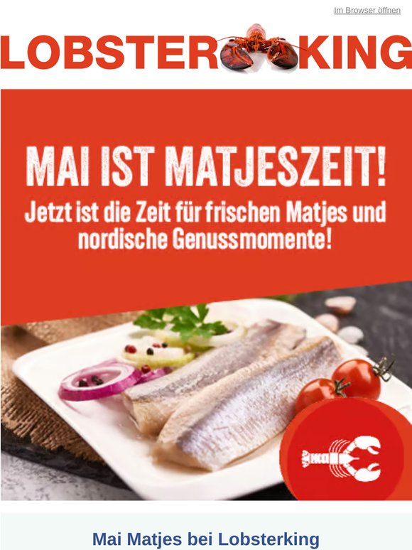 Lobsterking Freundin/Freund, 10% Matjes-Rabatt: Mai Matjes bei Lobsterking (19.05.–25.05.)