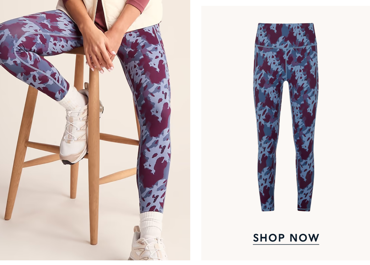 Farby Womens Breathable Performance Leggings - Smokey Blue Print