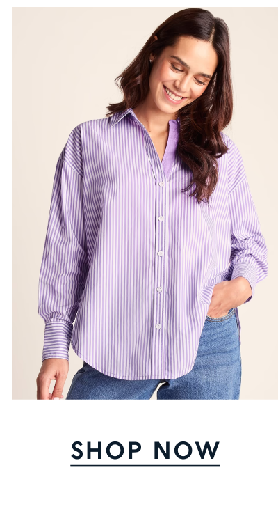 Sofia Womens Long Sleeve Oversized Shirt - Lilac Blossom